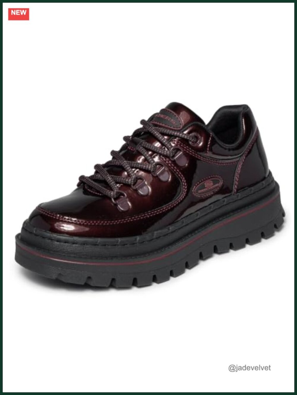 Patent Leather Platform Sneaker Boots Memory Foam Lace Up